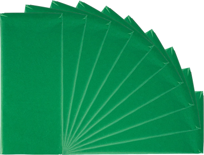 Green Tissue Paper (20 x 26) 10 Packs of 10 Sheets (100 Total Sheets)