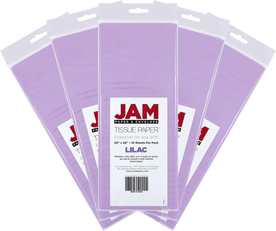 Lilac Tissue Paper (20 x 26) 5 Packs of 10 Sheets (50 Total Sheets)