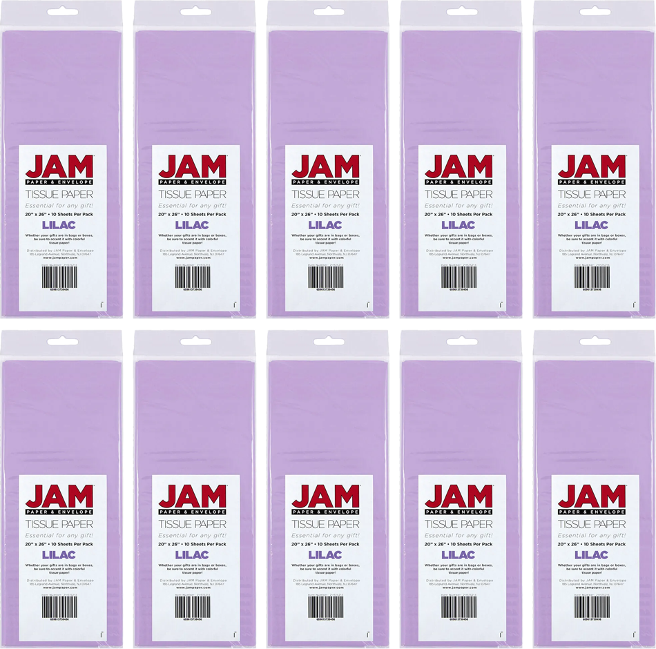 Lilac Tissue Paper (20 x 26) 10 Packs of 10 Sheets (100 Total Sheets)