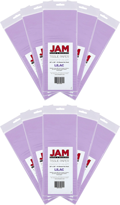 Lilac Tissue Paper (20 x 26) 10 Packs of 10 Sheets (100 Total Sheets)