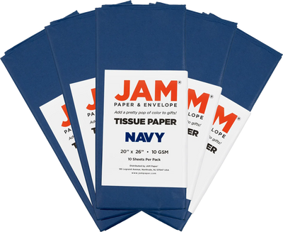Navy Tissue Paper (20 x 26) 5 Packs of 10 Sheets (50 Total Sheets)