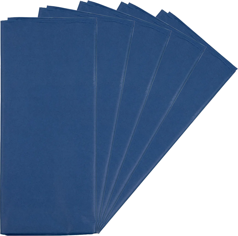 Navy Tissue Paper (20 x 26) 5 Packs of 10 Sheets (50 Total Sheets)