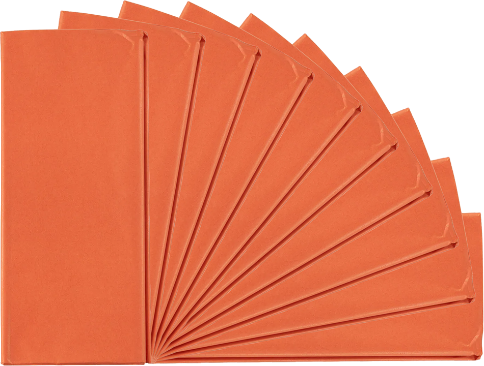 Orange Tissue Paper (20 x 26) 10 Packs of 10 Sheets (100 Total Sheets)