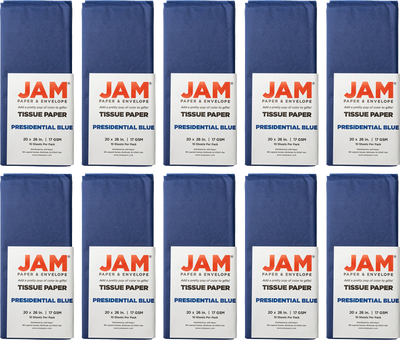 Presidential Blue Tissue Paper (20 x 26) 10 Packs of 10 Sheets (100 Total Sheets)