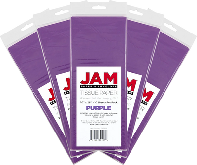 Purple Tissue Paper (20 x 26) 5 Packs of 10 Sheets (50 Total Sheets)