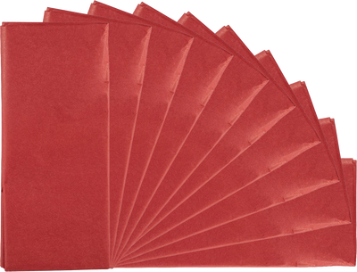 Red Tissue Paper (20 x 26) 10 Packs of 10 Sheets (100 Total Sheets)