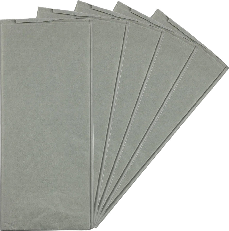 Gray Tissue Paper (20 x 26) 5 Packs of 10 Sheets (50 Total Sheets)