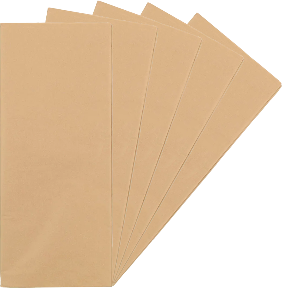 Tan Tissue Paper (20 x 26) 5 Packs of 10 Sheets (50 Total Sheets)