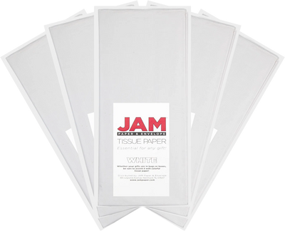 White Tissue Paper (20 x 26) 5 Packs of 10 Sheets (50 Total Sheets)