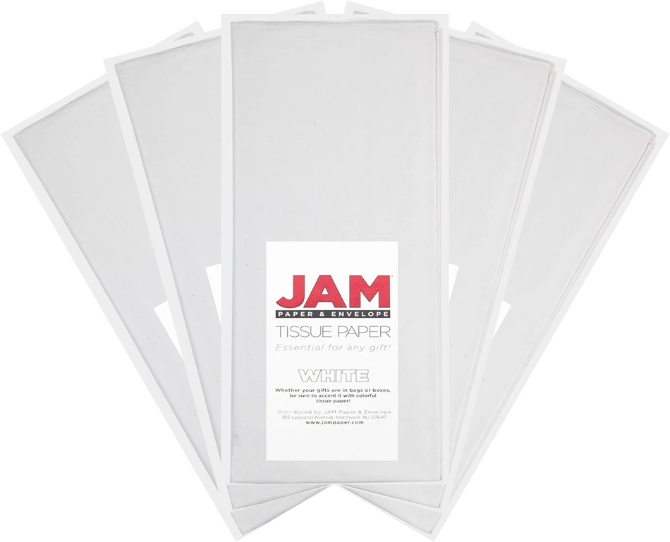 White Tissue Paper (20 x 26) 5 Packs of 10 Sheets (50 Total Sheets)
