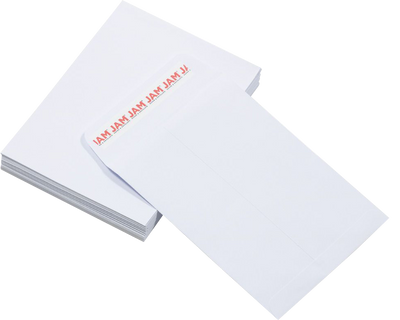 White 28lb 5 1/2 x 7 1/2 Open End Envelopes with Peel & Seal