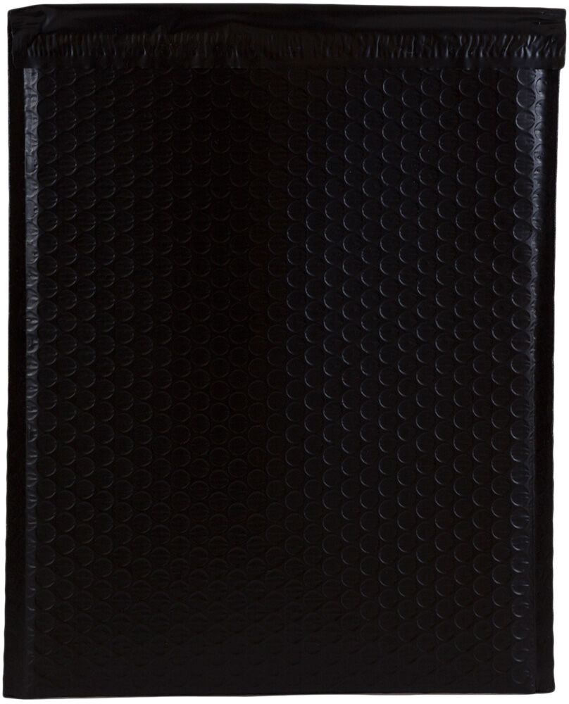 Black 80lb 9 x 12 Bubble Mailer with Peel & Seal