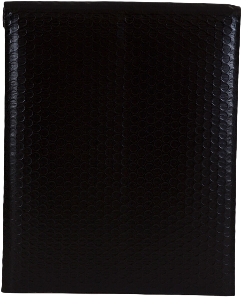Black 80lb 9 x 12 Bubble Mailer with Peel & Seal