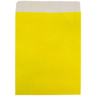 Yellow Tyvek 14lb 10 x 13 Open End Envelopes with Peel & Seal