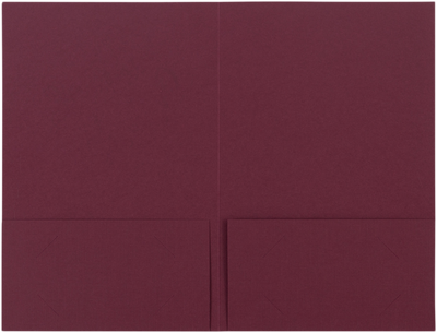 Burgundy Linen with Gold Foil 6 x 9 Welcome Folders