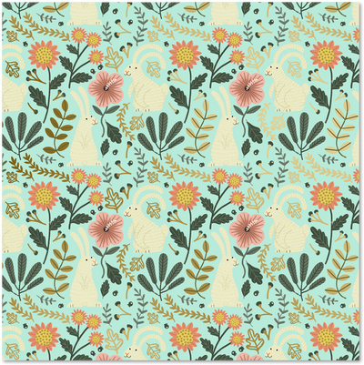 Bunny Rabbits Wrapping Paper (12.5 Sq Ft)