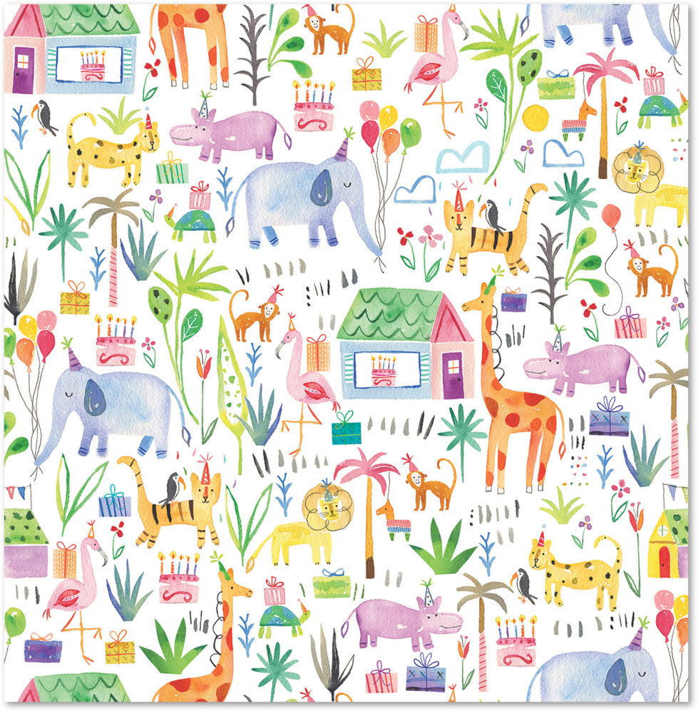 Party Time Wrapping Paper (12.5 Sq Ft)
