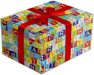 Glitter Birthday Wrapping Paper (12.5 Sq Ft)
