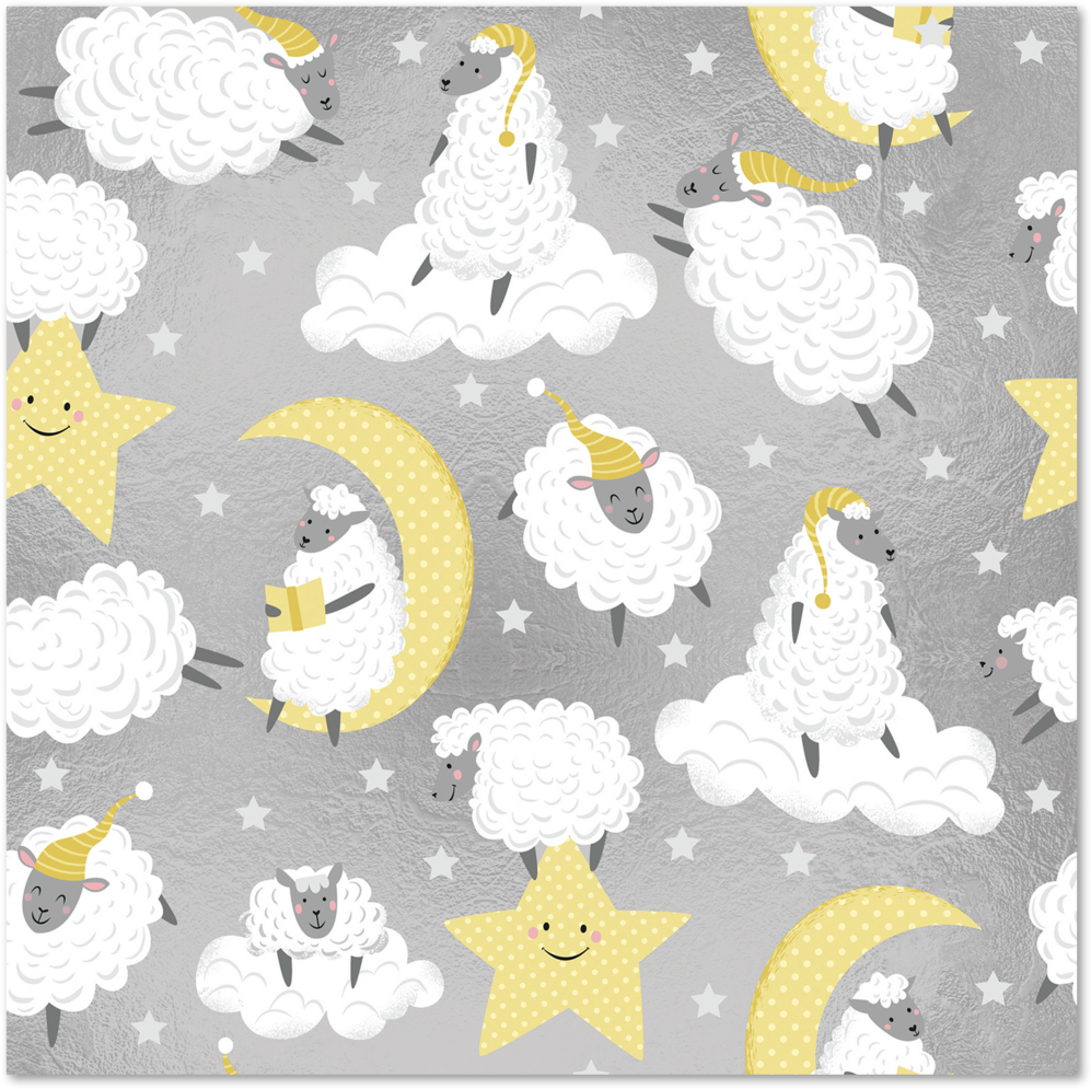 Counting Sheep Wrapping Paper (12.5 Sq Ft)