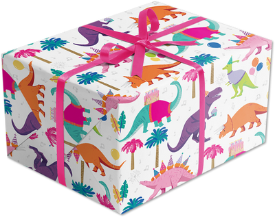 Dino Party Wrapping Paper (12.5 Sq Ft)