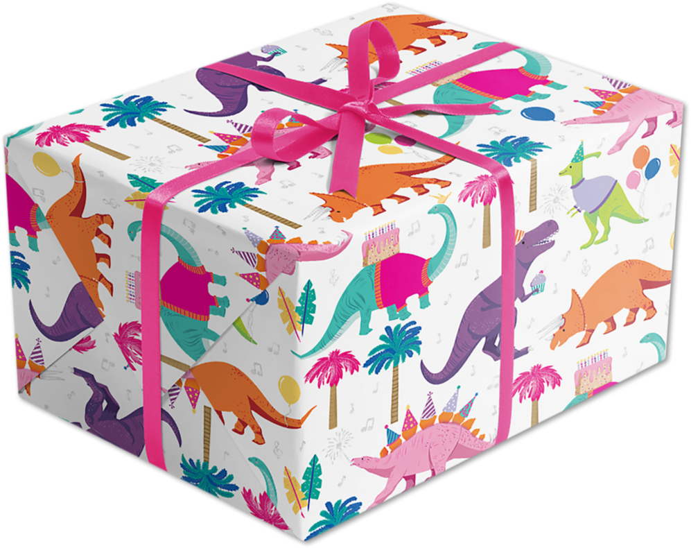 Dino Party Wrapping Paper (12.5 Sq Ft)