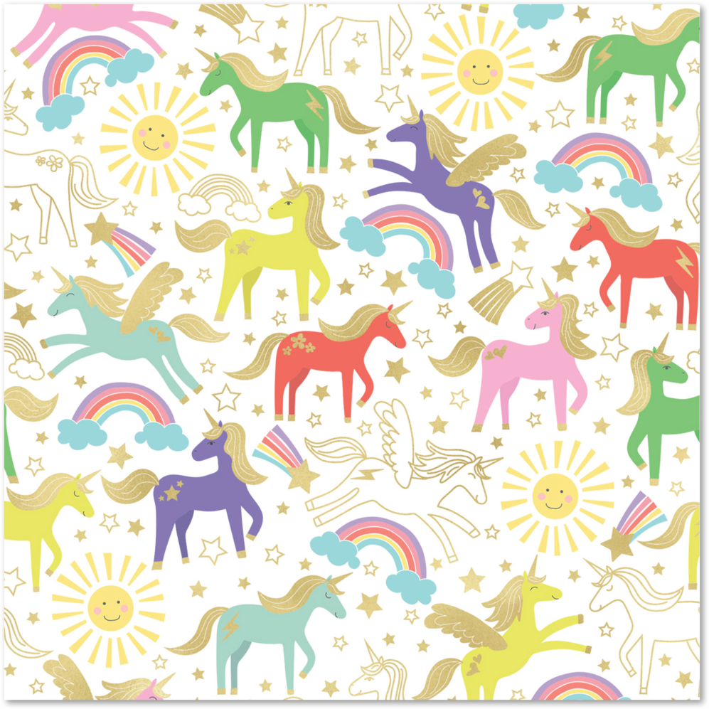 Unicorn Wrapping Paper (12.5 Sq Ft)