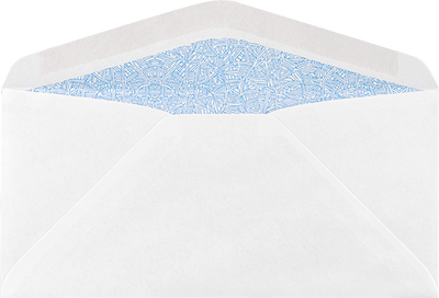 White with Security Tint 24lb #6 1/4 Regular Envelopes (3 1/2 x 6)
