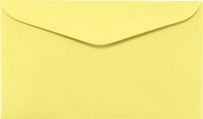 Pastel Canary Yellow 24lb #6 1/4 Regular Envelopes (3 1/2 x 6)