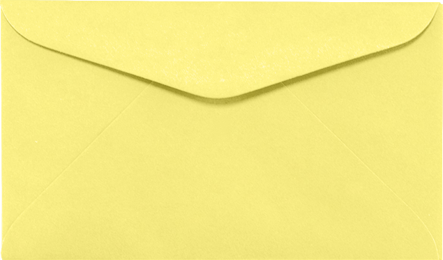 Pastel Canary Yellow 24lb #6 1/4 Regular Envelopes (3 1/2 x 6)