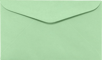 Pastel Green 24lb #6 1/4 Regular Envelopes (3 1/2 x 6)