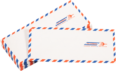 Airmail with Security Tint 24lb #10 Regular Envelopes (4 1/8 x 9 1/2)