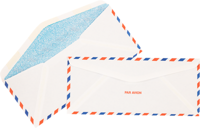 Airmail with Security Tint 24lb #10 Regular Envelopes (4 1/8 x 9 1/2)