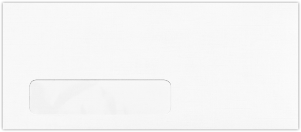 White Linen 32lb #10 Window Envelopes (4 1/8 x 9 1/2)