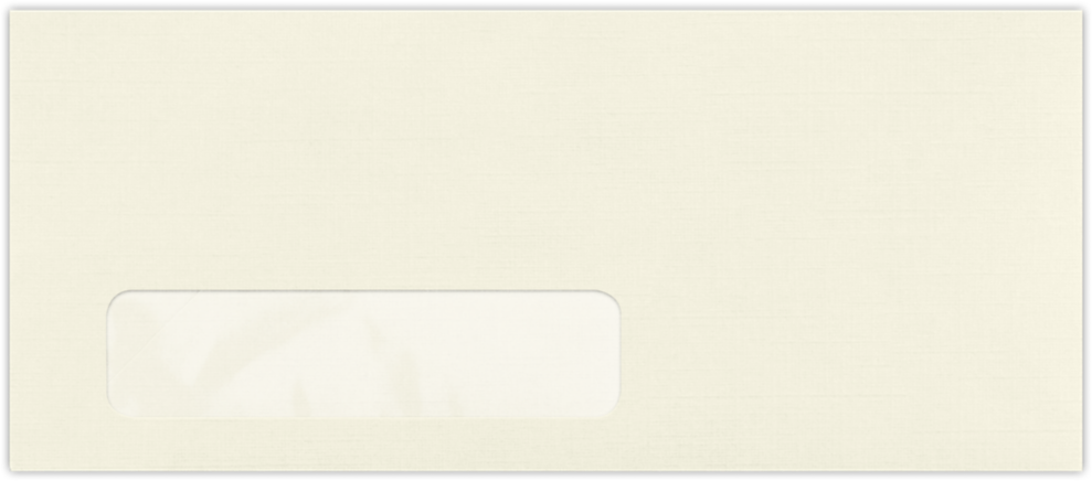 Natural Linen 32lb #10 Window Envelopes (4 1/8 x 9 1/2)