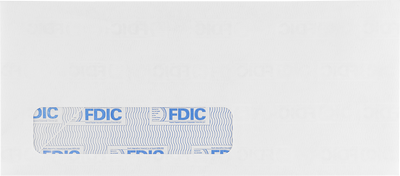 White with FDIC Security Tint 24lb #10 Window Envelopes (4 1/8 x 9 1/2)