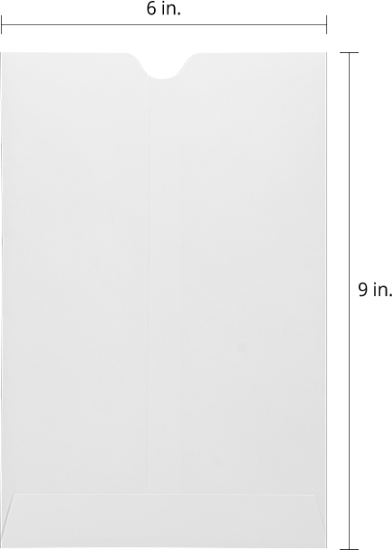 White 28lb 6 x 9 Open End Envelopes with Thumb Cut