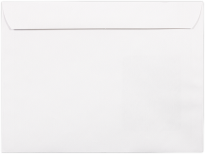 White 28lb 9 x 12 Open Side Booklet with Vertical Window Envelopes