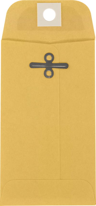 Brown Kraft 32lb #3 Coin Envelopes (2 1/2 x 4 1/4) with Clasp