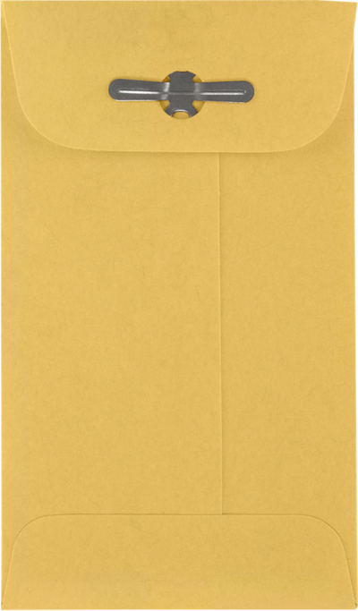 Brown Kraft 32lb #3 Coin Envelopes (2 1/2 x 4 1/4) with Clasp