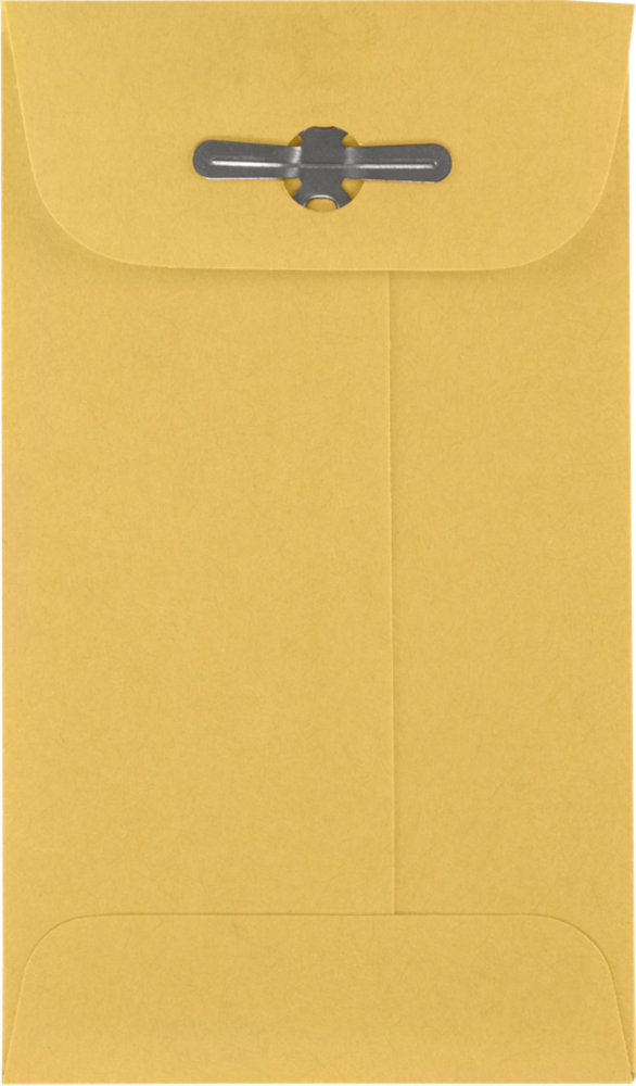 Brown Kraft 32lb #3 Coin Envelopes (2 1/2 x 4 1/4) with Clasp