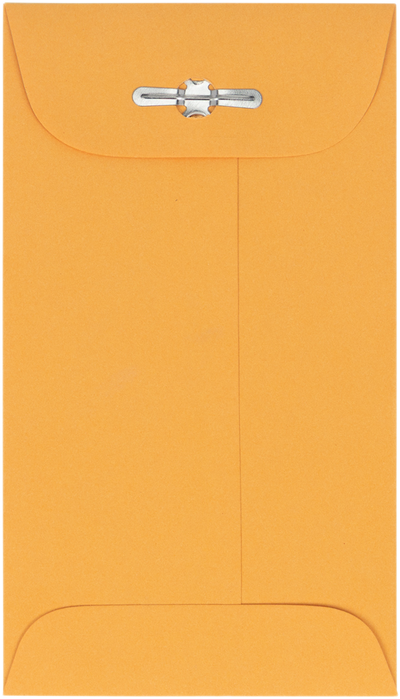 Brown Kraft 32lb #5 1/2 Coin Envelopes (3 1/8 x 5 1/2) with Clasp