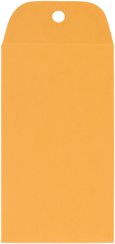 Brown Kraft 32lb #5 1/2 Coin Envelopes (3 1/8 x 5 1/2) with Clasp