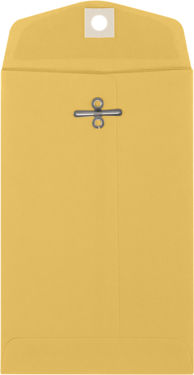 Brown Kraft 32lb 4 x 6 3/8 Open End Envelopes with Clasp