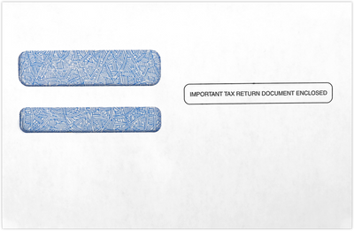 White with Security Tint 32lb ACA Form Double Window Envelopes (5 3/4 x 8 3/4) with Peel & Seal
