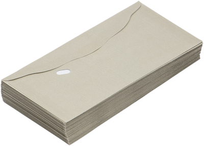 Pastel Gray 24lb 3 1/8 x 6 1/4 Offering Envelopes
