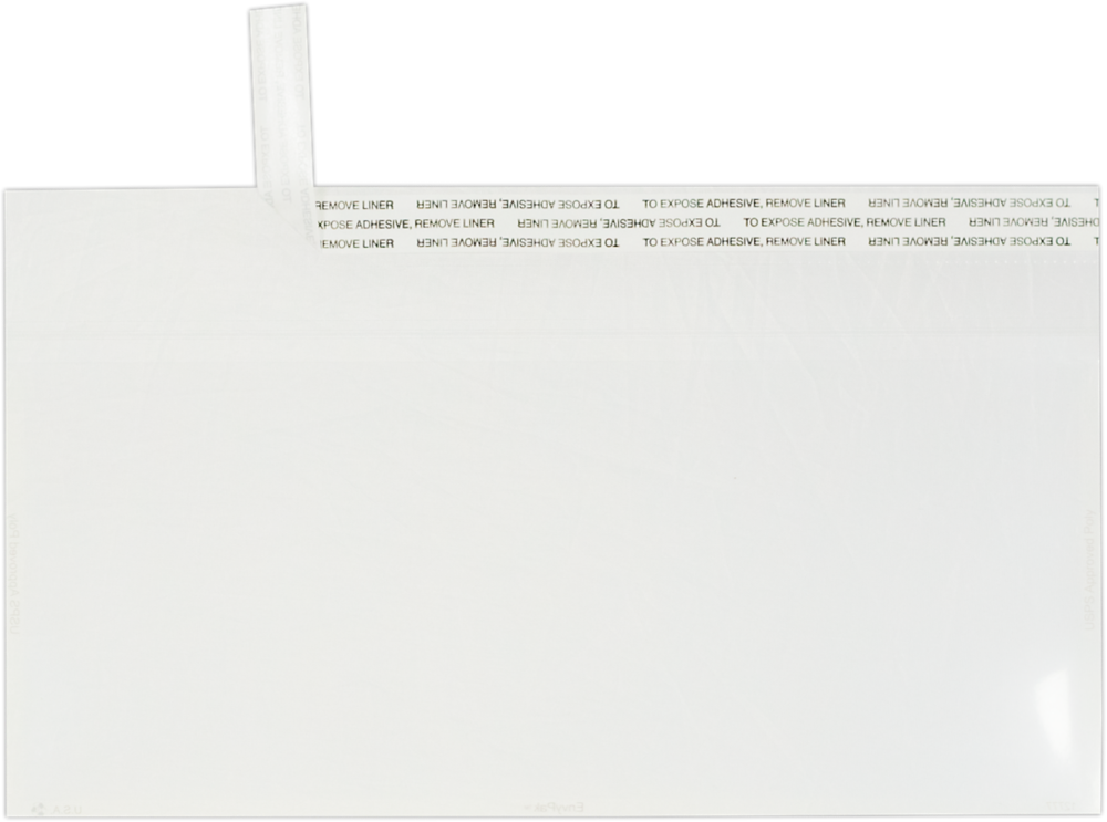 Clear 4 3/16 x 9 1/2 Kwik-Tak Plastic Envelopes with Peel & Seal Closure