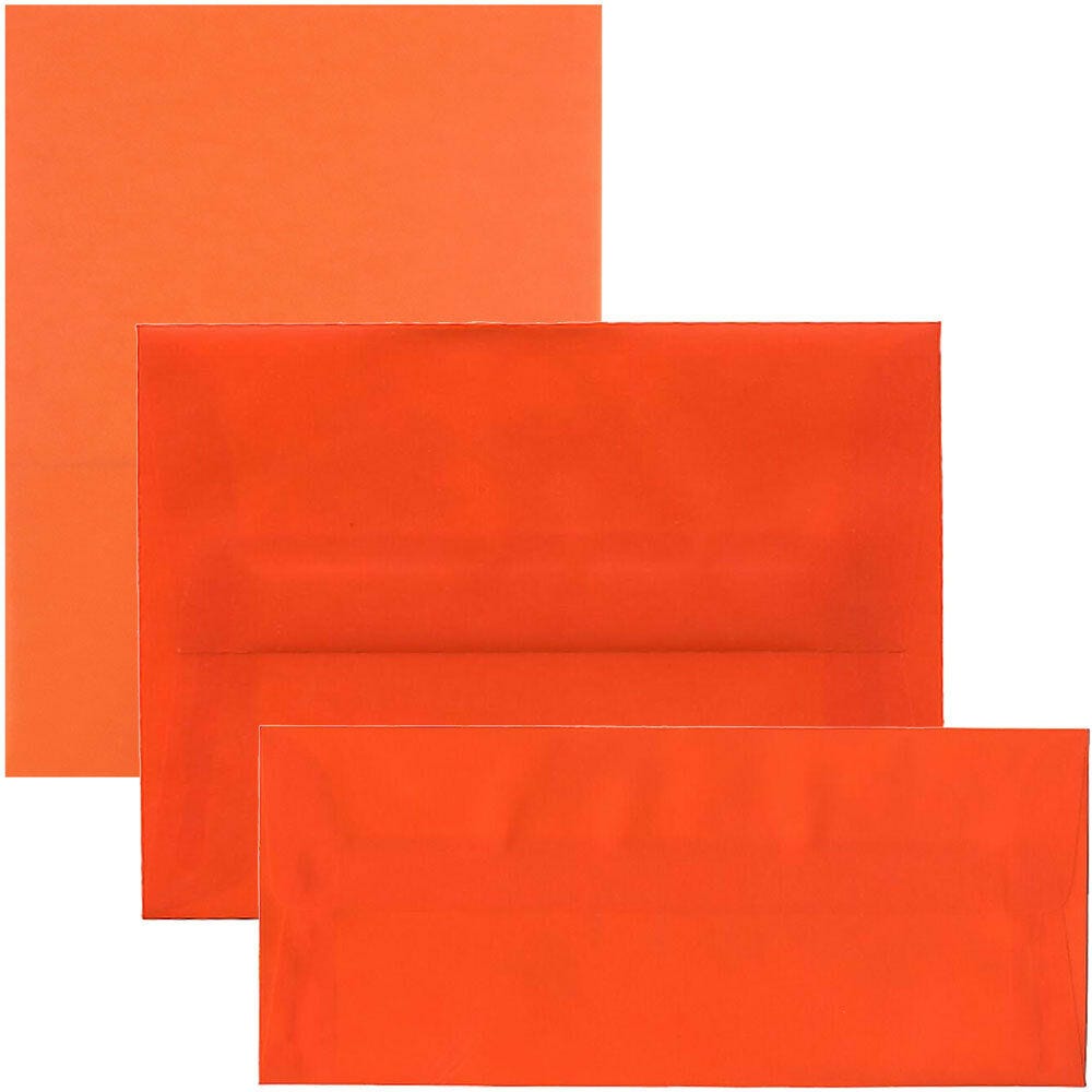 Orange Translucent Vellum Envelopes