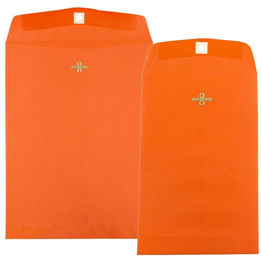 Orange Clasp Envelopes