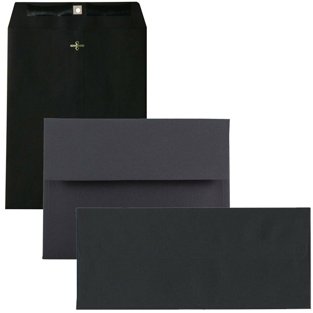 Black Solid Color Envelopes