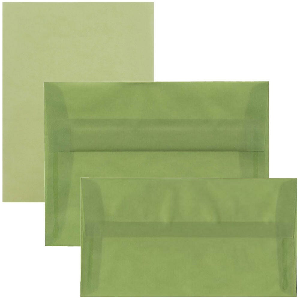 Green Translucent Vellum Envelopes